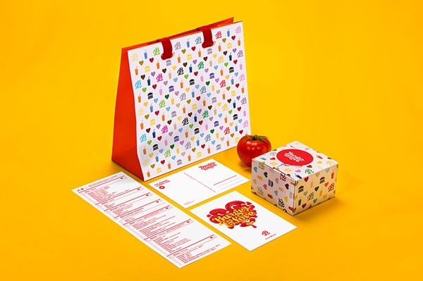 Burger&Love, a fun identity design for a burger bar created by kissmiklos.