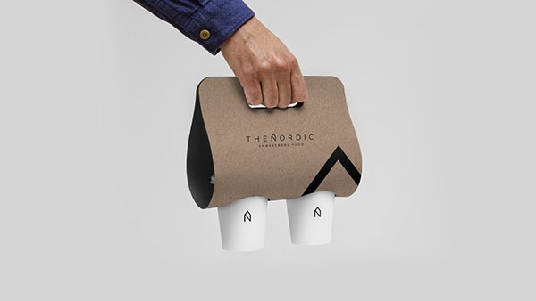 Coffe cups with carrier system. Coffe cups with carrier system.