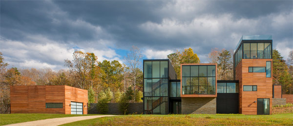 View of the house in Rappahannock County, Virginia by Robert M. Gurney's architectural office. View of the house in Rappahannock County, Virginia by Robert M. Gurney's architectural office.
