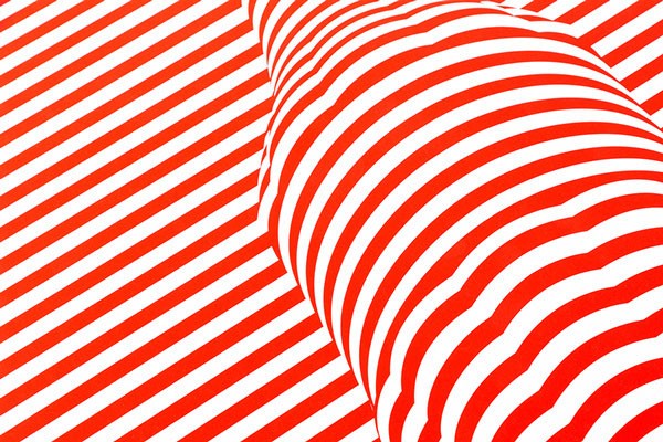 Detail view of the lines.