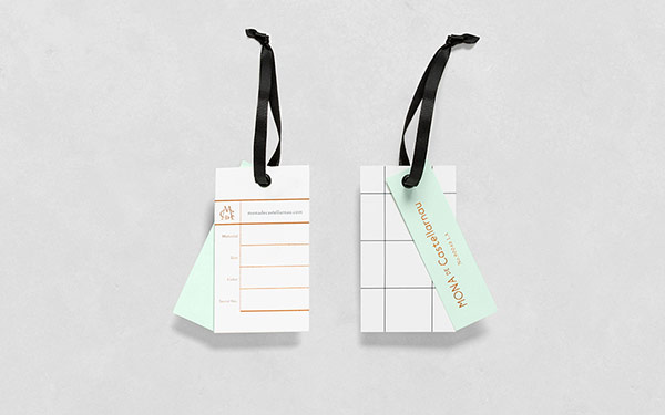 The hang tags.