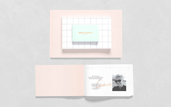 Some printed matters of the Mona Castellarnau lifestyle brand.