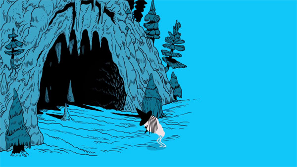 Still from the animation for the show Off The Air on Adult Swim.