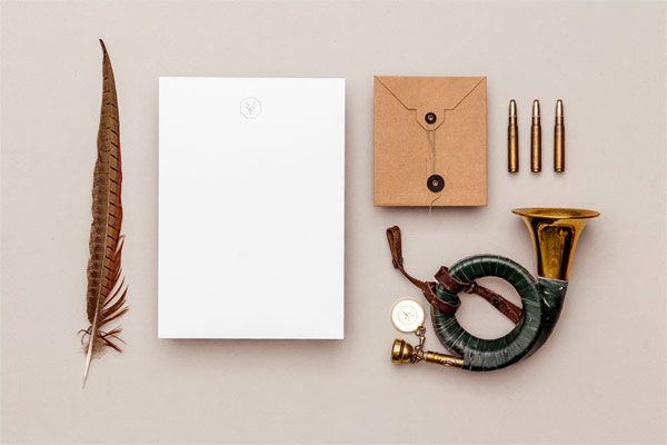 Simple and clean stationery.