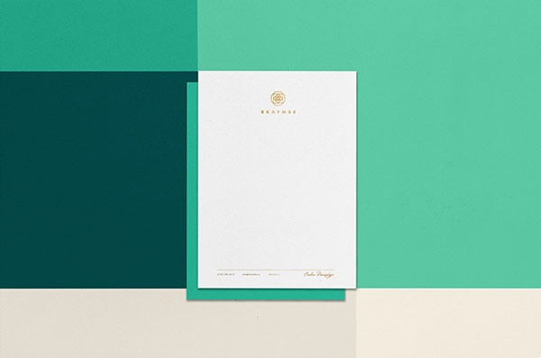 The elegant stationery set.