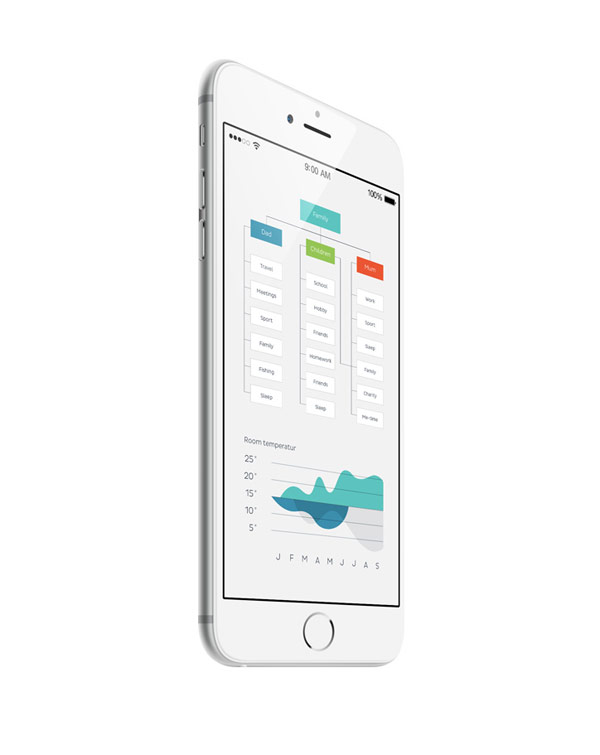 Infographics on a smart phone.