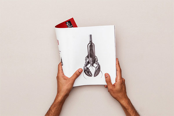 Open brochure and menu.