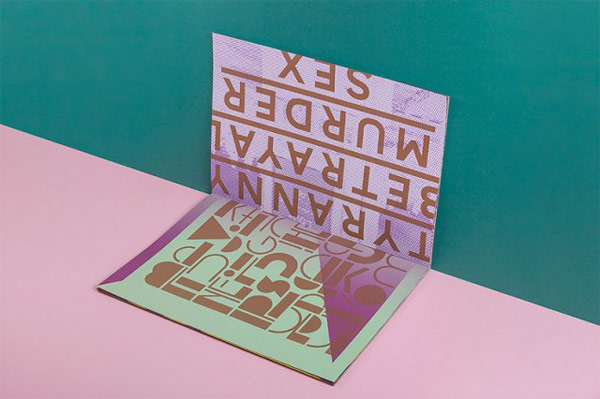 Custom typographic work.