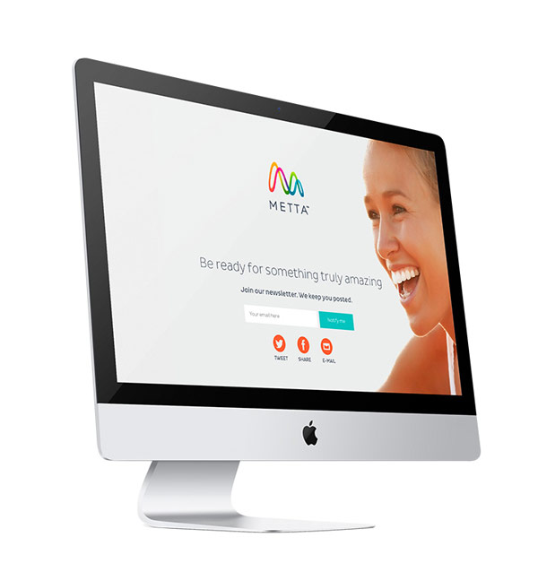Home page of the Metta website.
