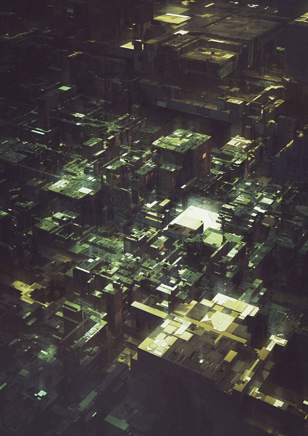 Architecture inspired digital art by Atelier Olschinsky.