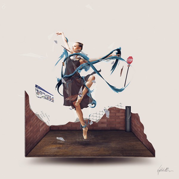Digital work from a project of two pieces called Life.