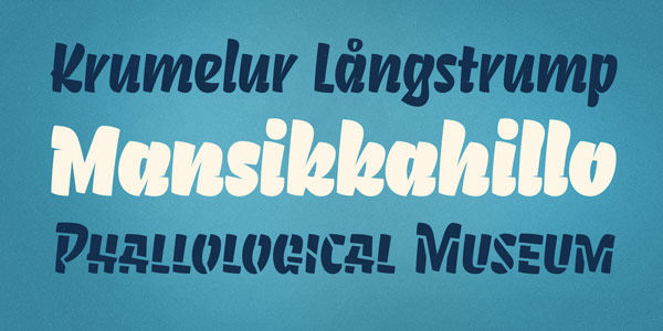 With this type family you can create funny letterings.