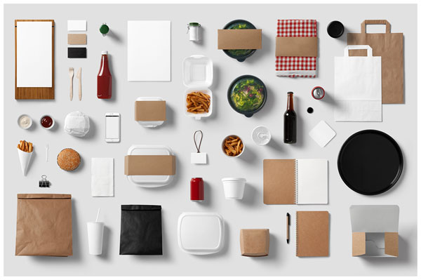 Burger Bar Stationery Mock-Up by Andy Welback of forgraphic™.