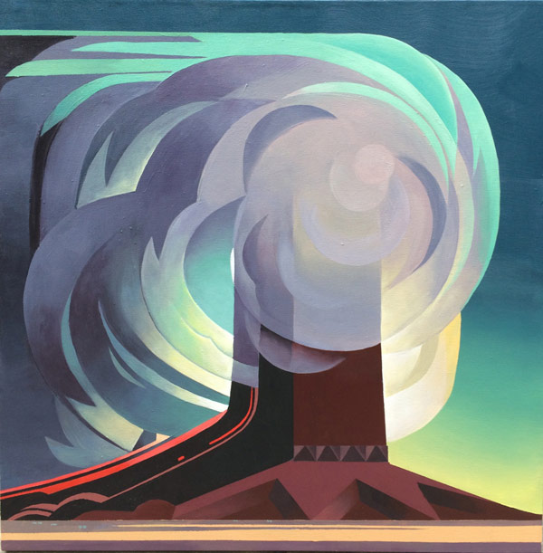 Her artworks are inspired by mid century american paintings with the addition of a contemporary edge.