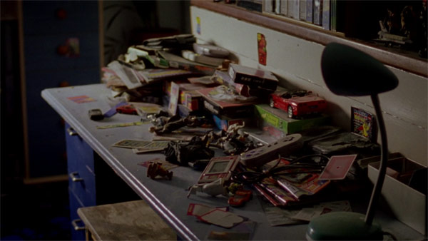Scene from inside the house - countless old video games and toys.