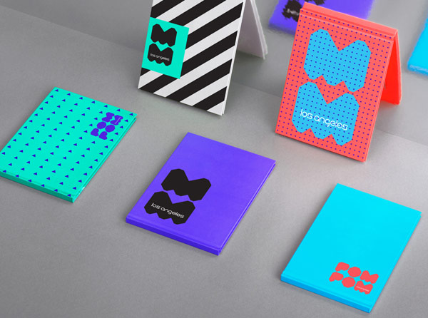 Colorful branding materials.