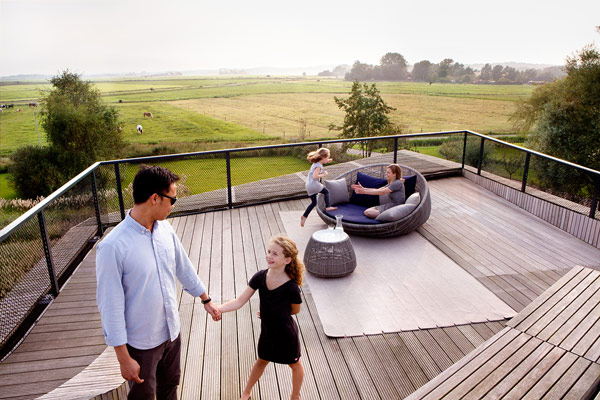 Also the rooftop of this beautiful home provides space for the family.