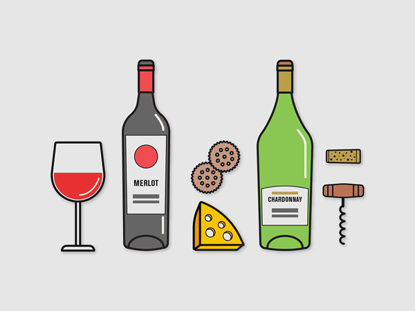 Finally time for having some wine, cheese and crackers.