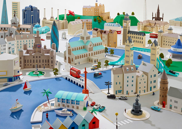 London - work from a series of paper cities. London - work from a series of paper cities.