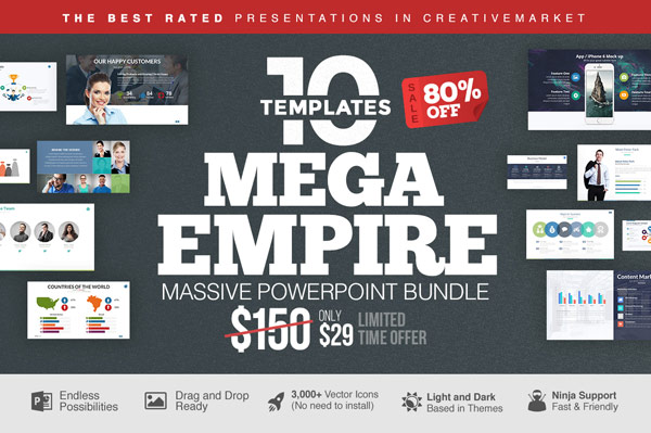 Mega Empire Powerpoint Bundle by Slidedizer.
