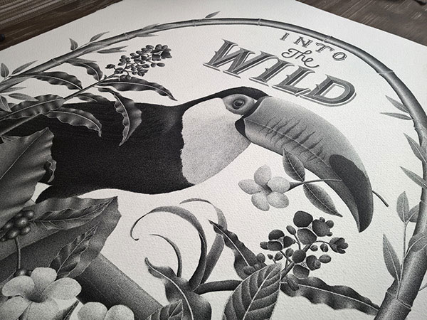 Into The Wild, a hand lettering and illustration project by Xavier Casalta.