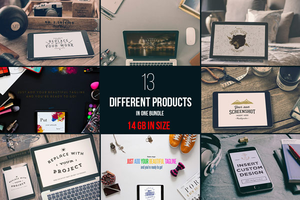 13 different products, 14 GB in size.