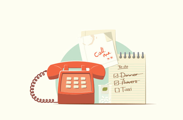 Planning a date. Illustration from a series of icons.