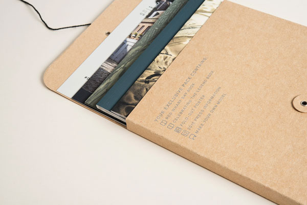 Close up of the cardboard case.