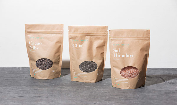 Packaging design for different ingredients.