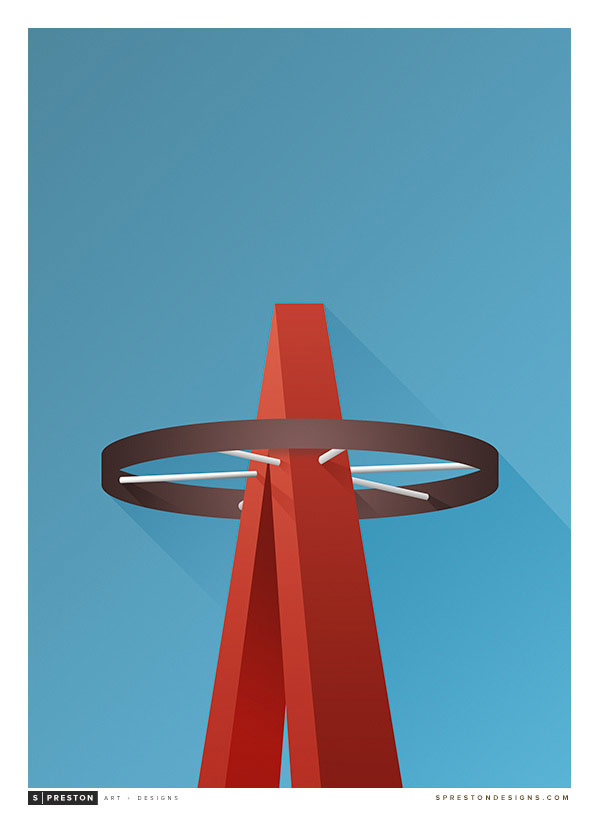 The Angel Stadium of the Los Angeles Angels.