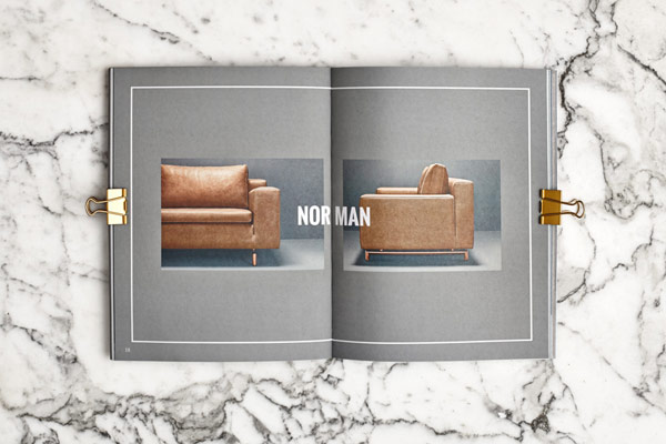 Catalog design for Missana's The Twenties collection.