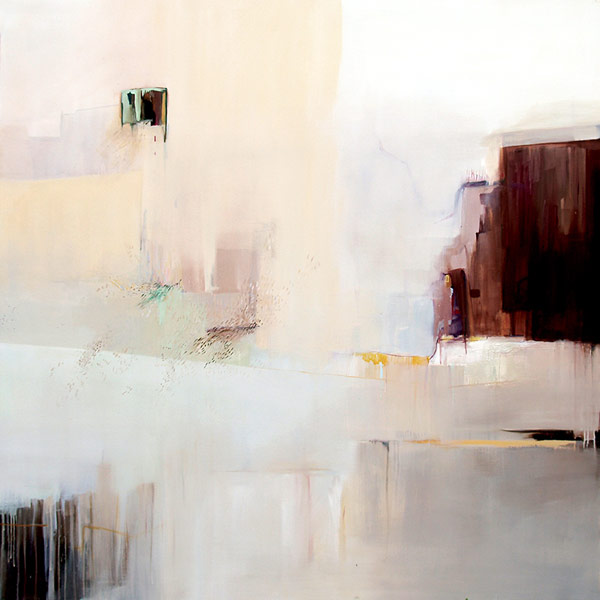 Like all artworks of the series, this piece is based on selected limited colors and a minimalist, reduced painting style.