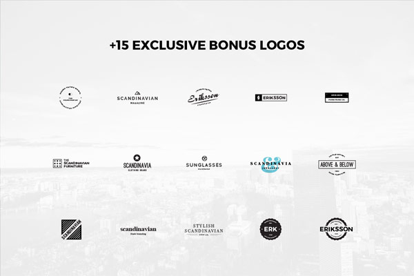 The bundle is also equipped with over 15 bonus logos.