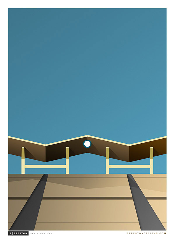 The Dodger Stadium illustration of the Los Angeles Dodgers.