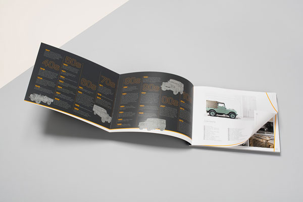 The unfolded brochure.
