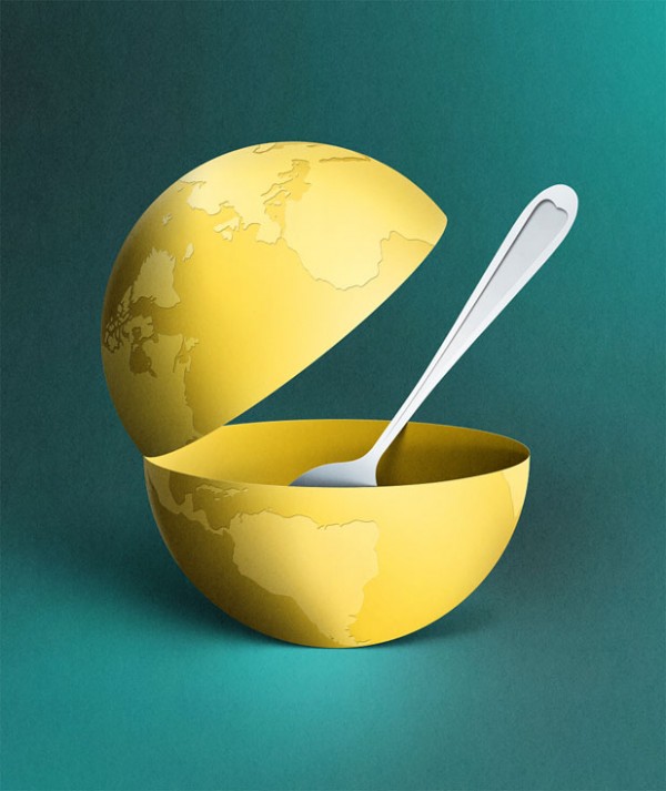 Done for The Guardian to illustrate an article about global food problems.