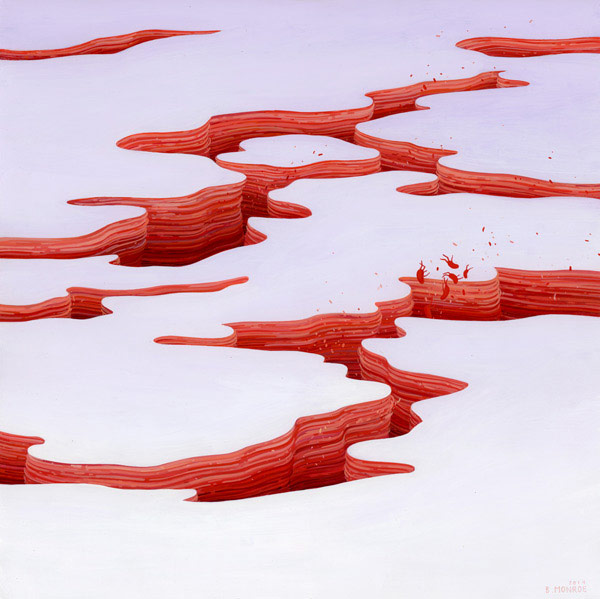 Flows and Flows - acrylic painting on paper. Flows and Flows - acrylic painting on paper.