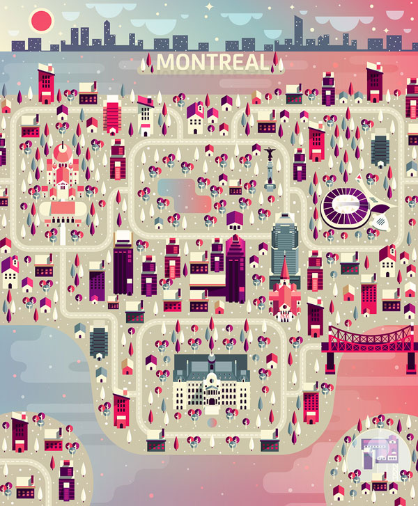 Montreal from the Cosmópolis illustrations part 3 by Aldo Crusher. Montreal from the Cosmópolis illustrations part 3 by Aldo Crusher.
