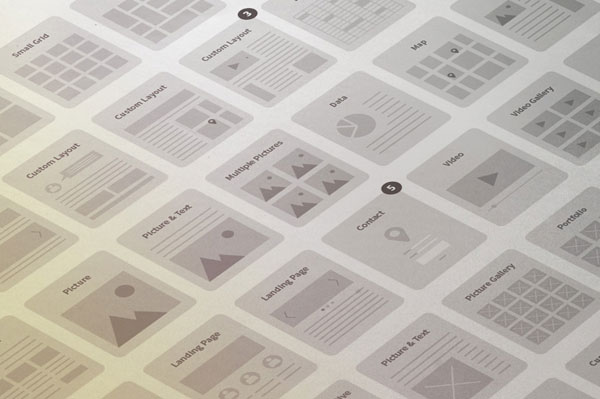 A website wireframe kit from Tugcu Design Co.