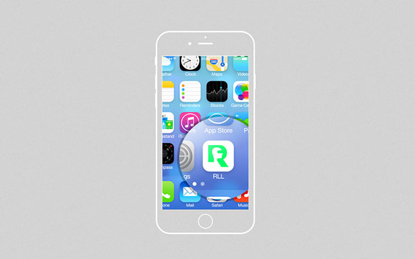The app icon on a smartphone. The app icon on a smartphone.