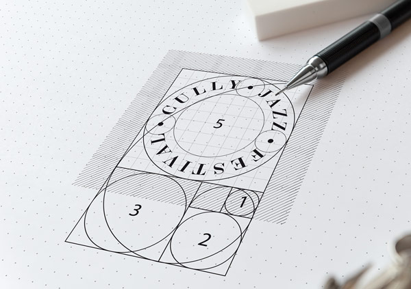 Logo design based on golden ratio.