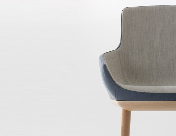 Close up of the upholstery.