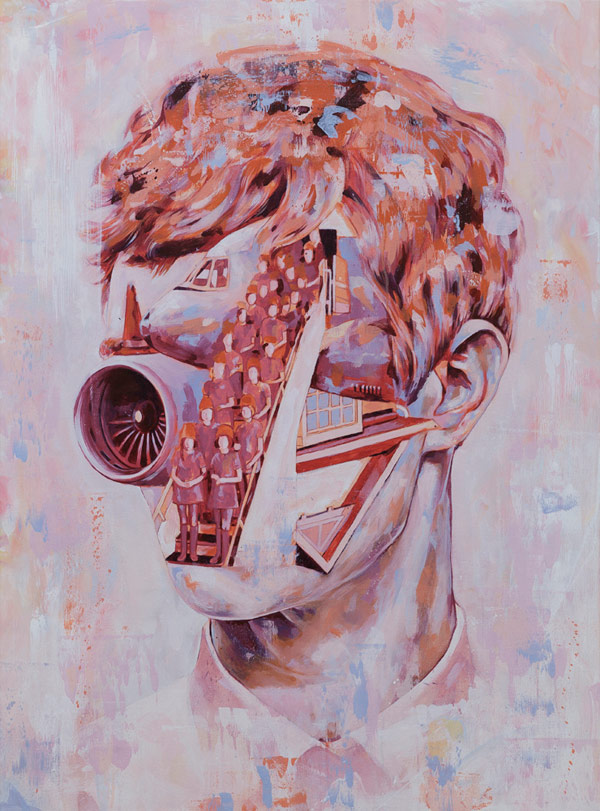 'Enjoy Your Flight' - acrylic work on canvas created in the size of 90 cm x 120 cm.