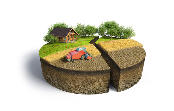 Pieces of landscapes and places created as round 3D objects.