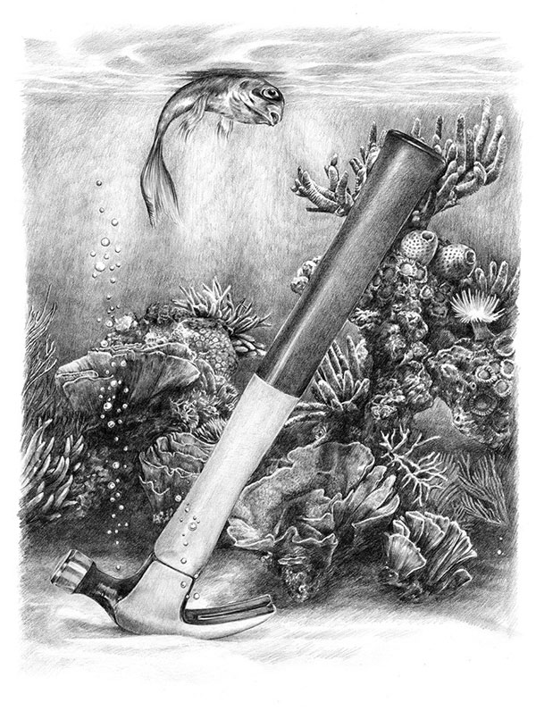 'Bocal fatal' - Illustration for number 3 of the Society magazine.