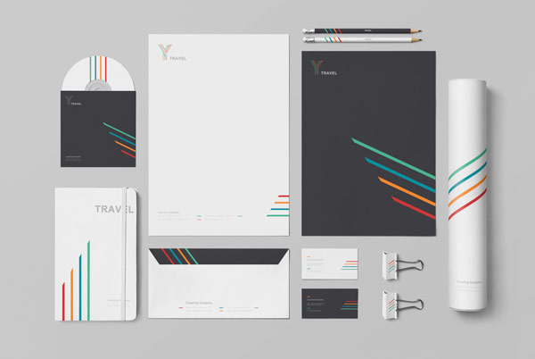 The complete stationery set was designed by Nikoloz Bionika.