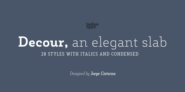 Decour font family.