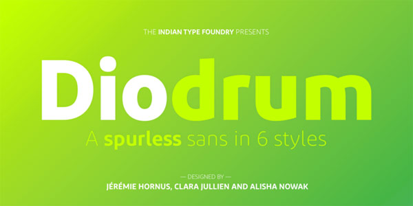 Diodrum font family.