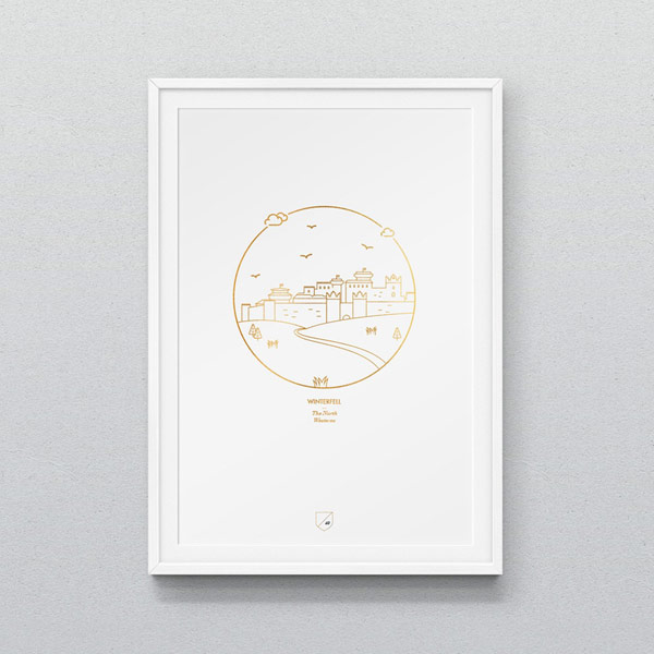 Game of Thrones Winterfell A3 Print - Numbered and strictly limited to an edition of 50 pieces.