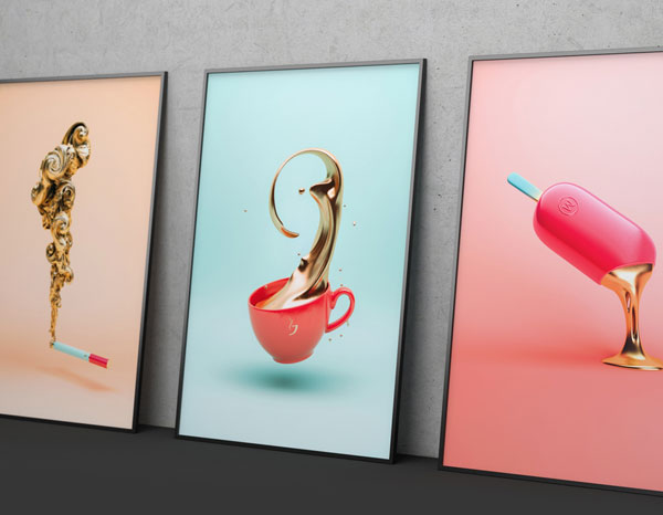 Gold Rush - Digital 3D fine art poster series by Črtomir Just.